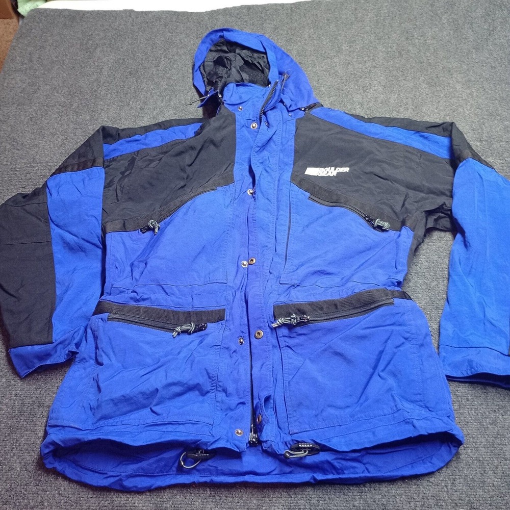 Boulder Lite Gear Jacket Unisex Small Blue Parka Full Zip Coat